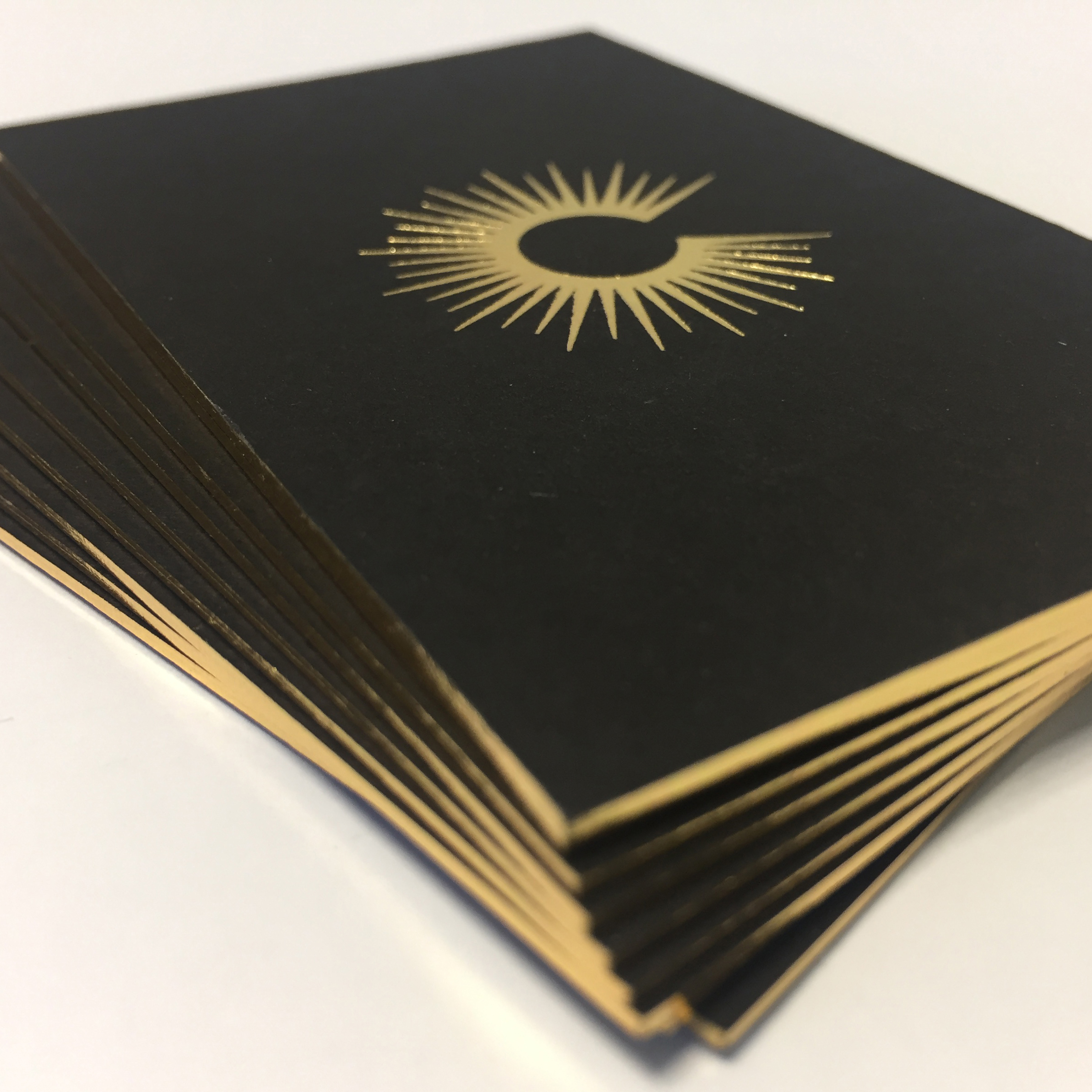 Foiled Business Cards With Gilt Edging