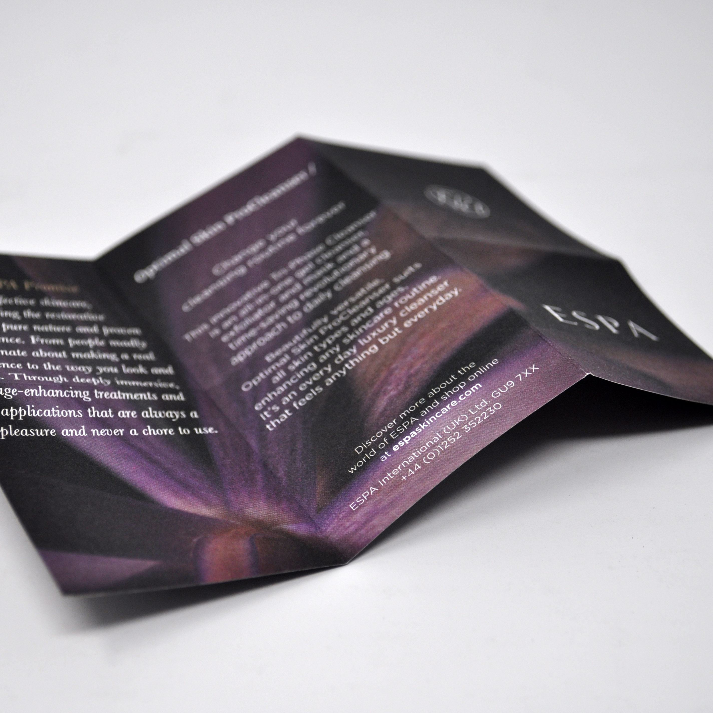 Full colour miniature folded leaflets